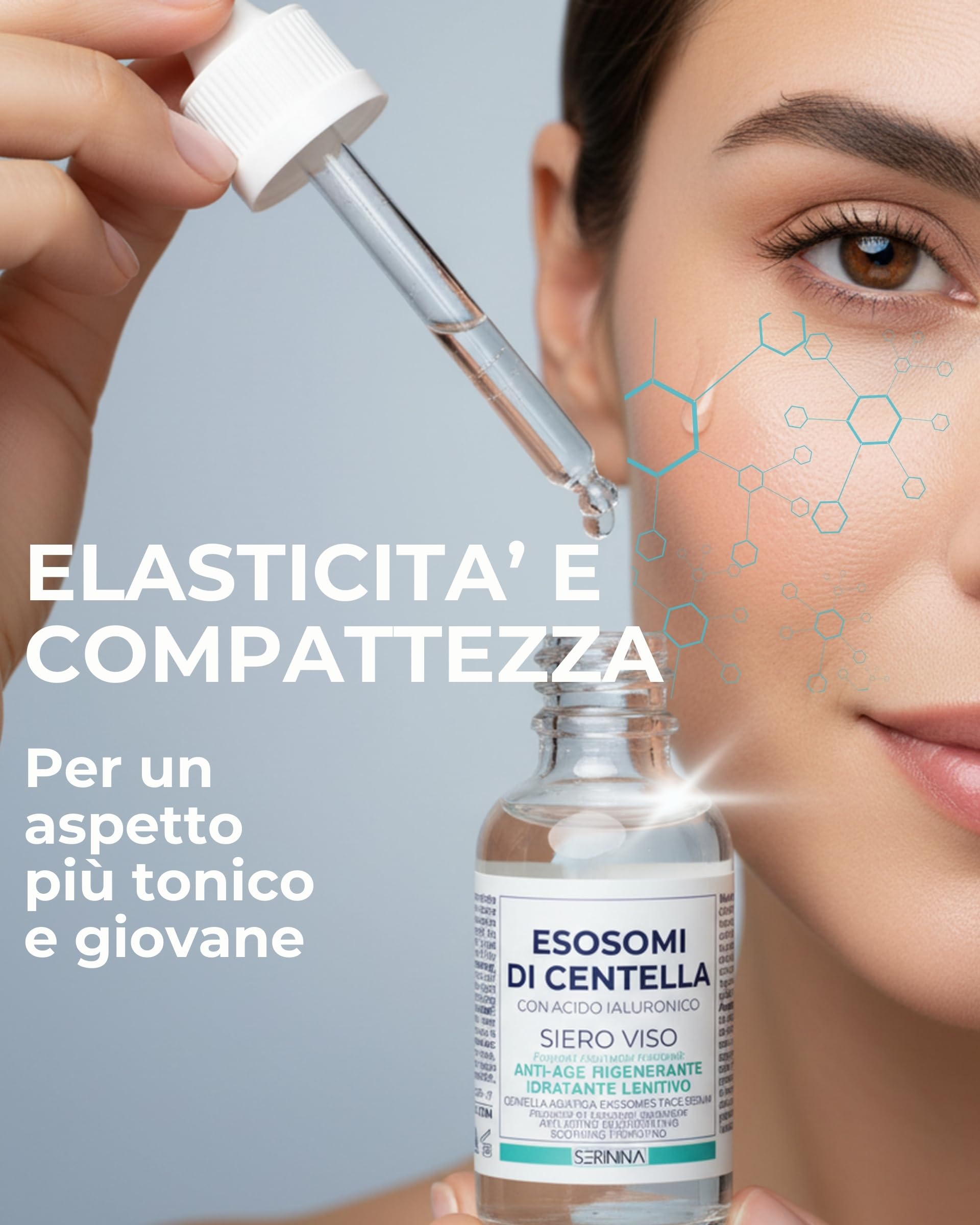 SERININA Set Siero Viso + Crema Corpo Esosomi Centella Asiatica Acido Ialuronico