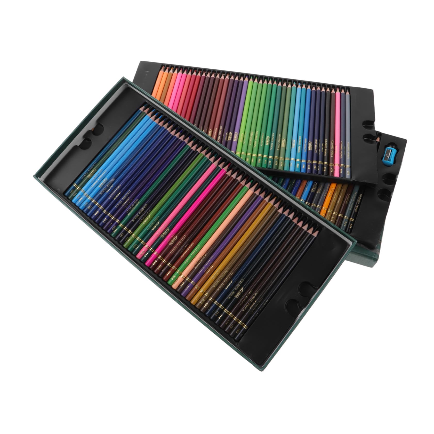 Homoyoyo 120pièces Crayons de Couleur Assortis Crayons Art pour Dessin et Peinture Boîte Transparente pour Adultes et Garçon Fille