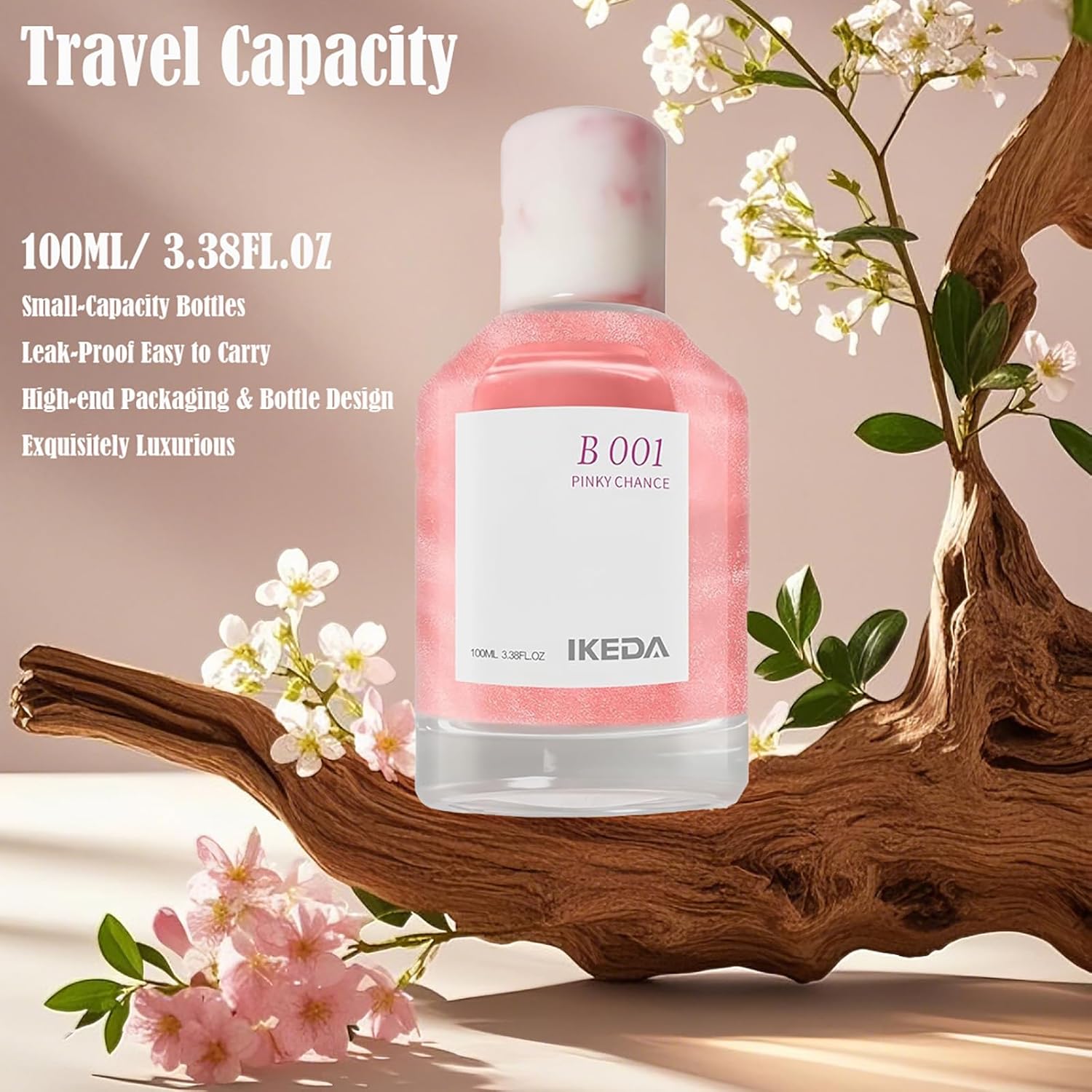 Women Perfume,Eau de Parfum 100ml Mini Bottle Long Lasting Fragrance, Jasmine,Rose,Myrtle Sandalwood Scents Fruity Notes Gift for Girl (Pink Meet) - Image 2