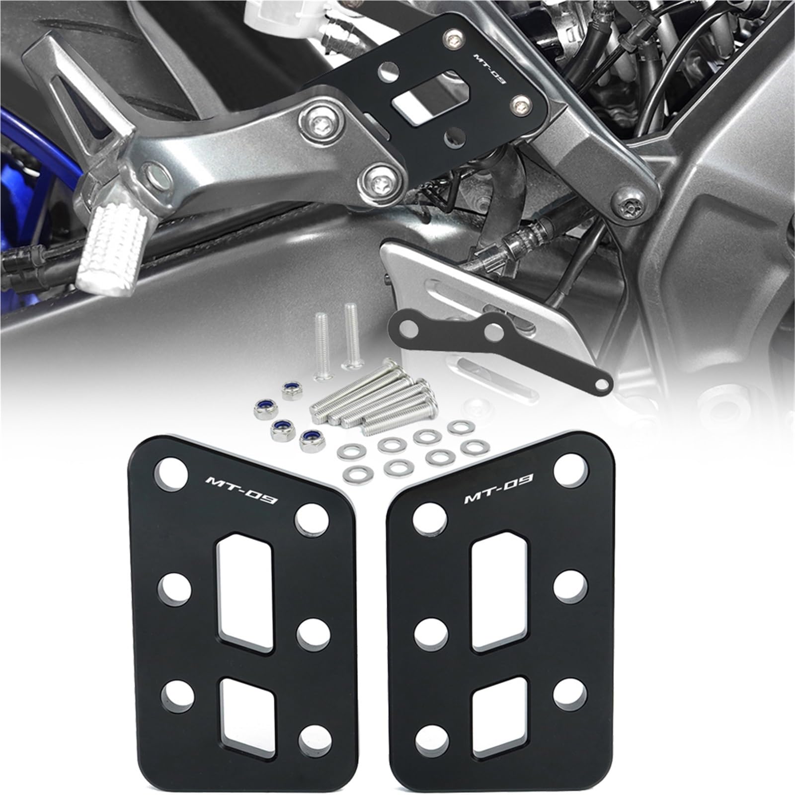 Kit abaissement repose-pieds passager Yamaha MT-09 pour soulager les genoux en duo