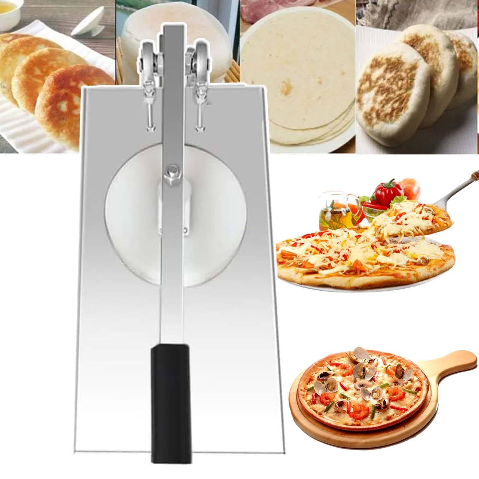 Ręczna maszyna do pizzy 12-24 cm, komercyjna prasa do pizzy ze stali nierdzewnej, regulowana grubość, ręczna maszynka do makaronu, do zachodnich sklepów spożywczych, cukierni, 16 cm