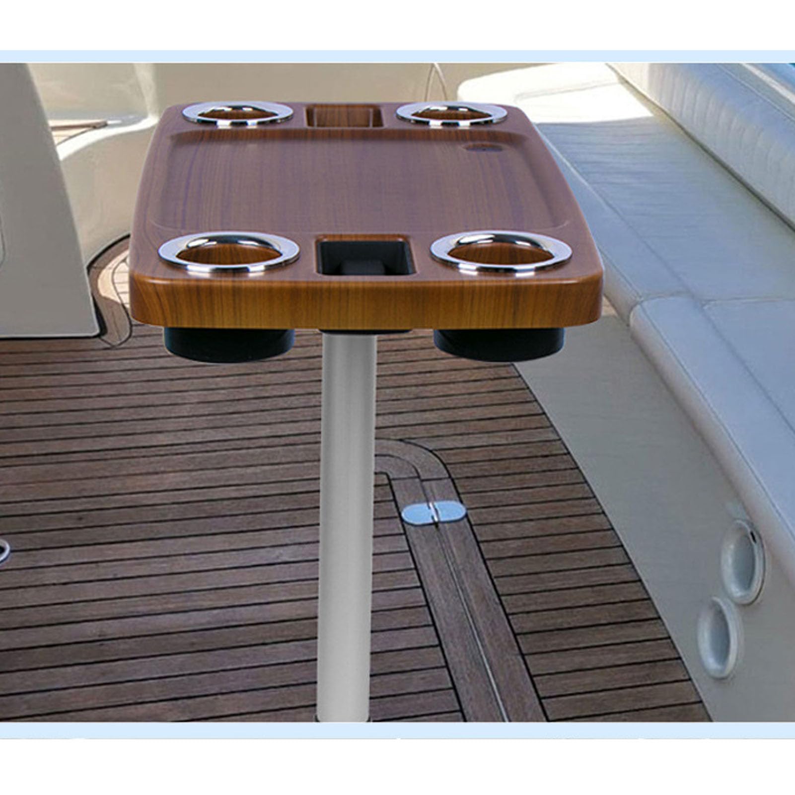 Tavolo da Barca con Gambe Staccabili, Design Impermeabile e Leggero, Ideale per Uso Esterno su Yacht e, 86,5x46 Cm