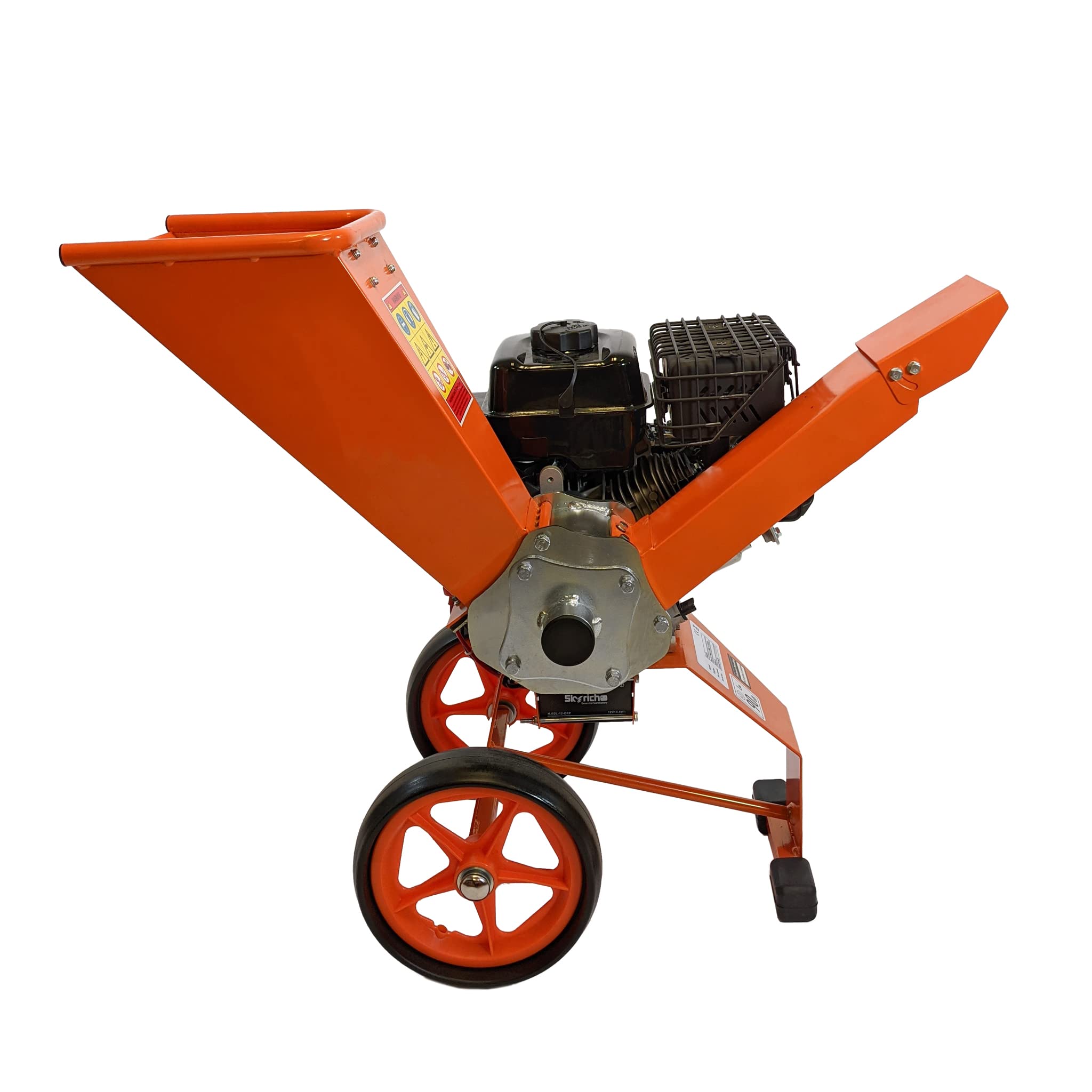ARROWS-UK - Trituradora de madera eléctrica compacta de 6 HP - Potente trituradora de jardín para ramas - Ligero y maniobrable - Sin mantenimiento de cinturón o cadena - 1 año de garantía
