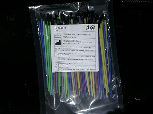 Miniatura 8 de Prasacco 100 pinceles de pintura a granel, pinceles de pintura de plástico para niños, pinceles de pintura al óleo para acuarela, kit de pintura de