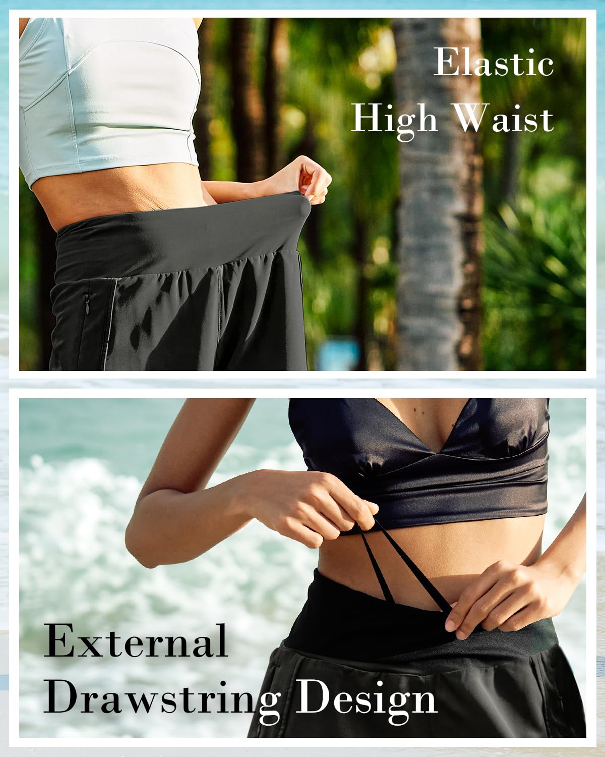 BebreezChic Badeshorts für Damen Sommer Boardshorts Schwimmshorts