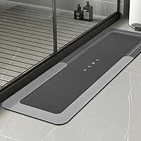Vista 12 de Housego Juego de 3 tapetes mágicos de baño absorbentes, alfombras de piso de secado rápido, antideslizantes, con parte trasera de goma para baño