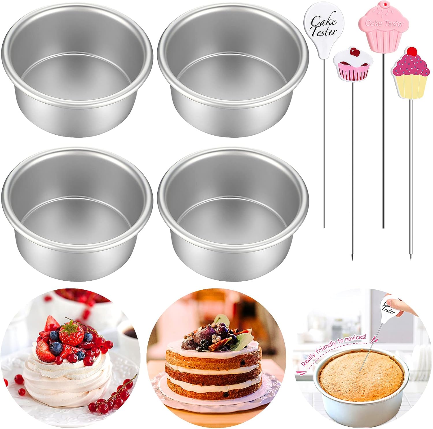 Deep Miniature Cake Pans Mini Aluminum Round Cake Pans And Tester