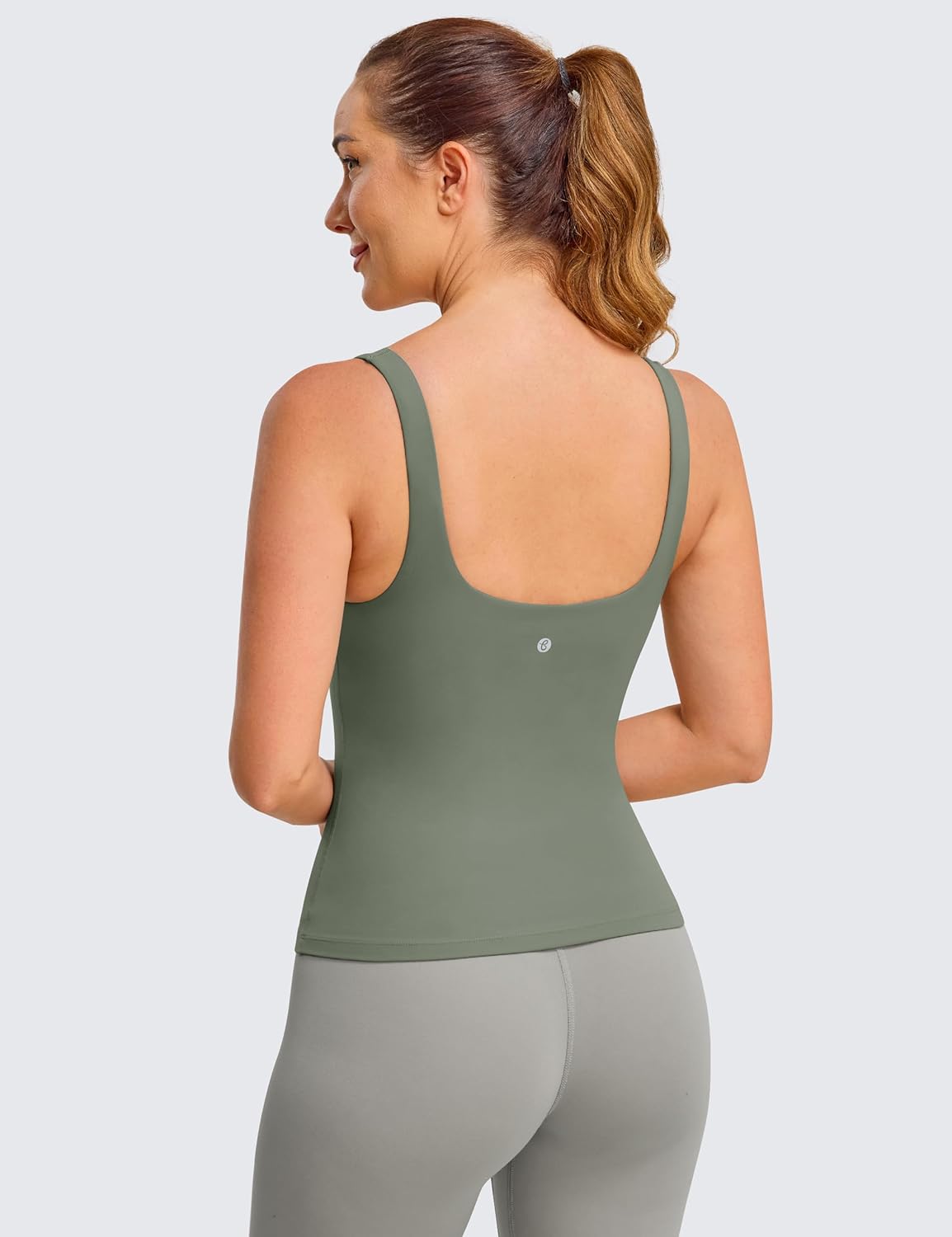 BAYDI Clouduxi Tank Tops with Built in Bras-Square Neck Workout Tops Padded Yoga Shirts Gym Athletic Sleeveless Camisole - Image 2