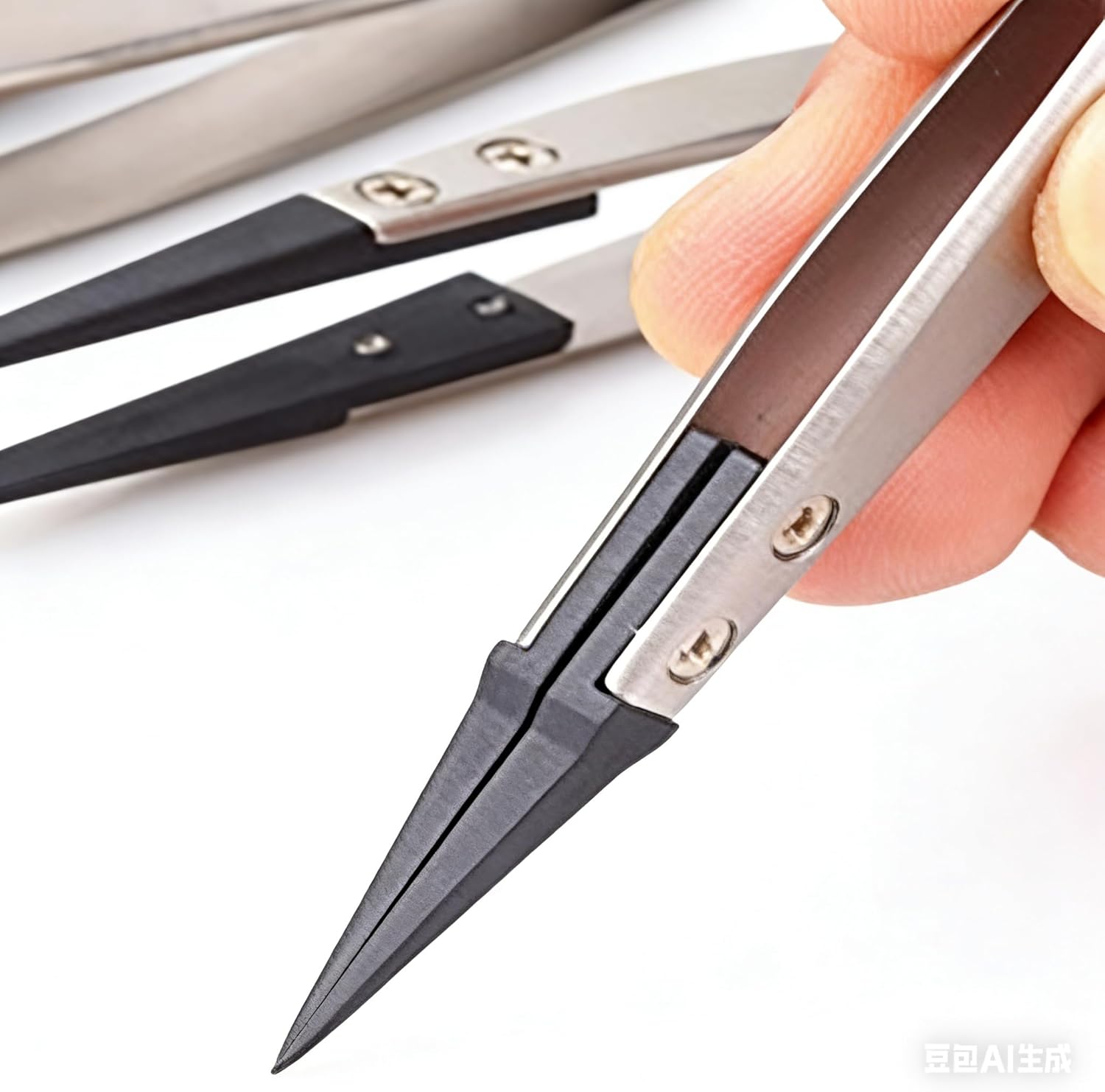 Anti-Static Precision Tweezers, Heavy Duty Metal Professional Repair Tool for Electronics and Crafts, Science Lab Tweezers