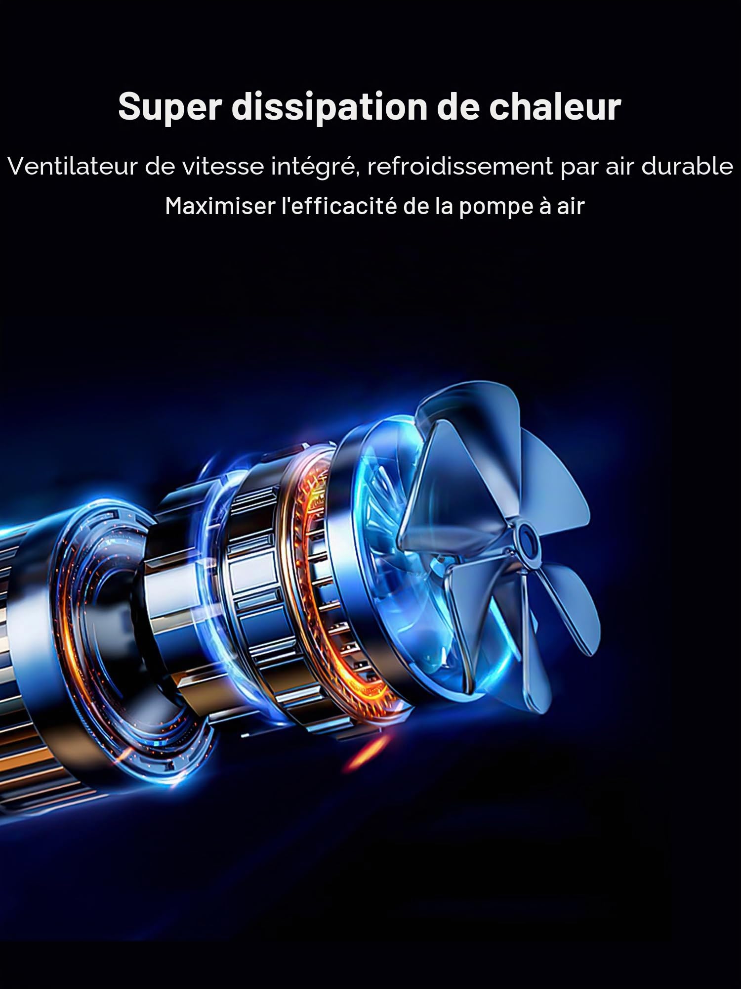 INNOVV P1 Gonfleur de pneu Compresseur d'air, pompe à vélo électrique portable avec manomètre numérique et lumières d'urgence, 150 psi, rechargeable pour voiture, vélo, moto, ballon