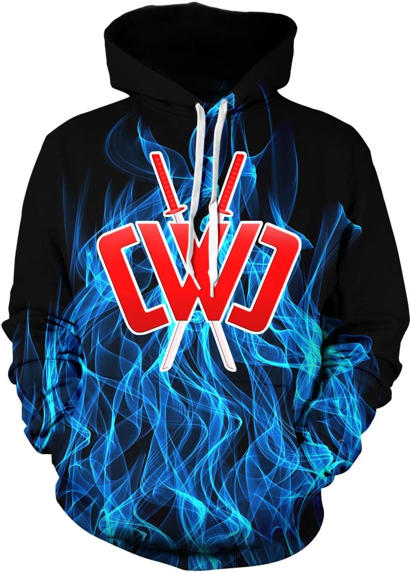 Kids Chad Wild Clay CMC Gamer Flame 3D Print Hoodie Sweatshirts Video Game Wild Clay-AH-XL