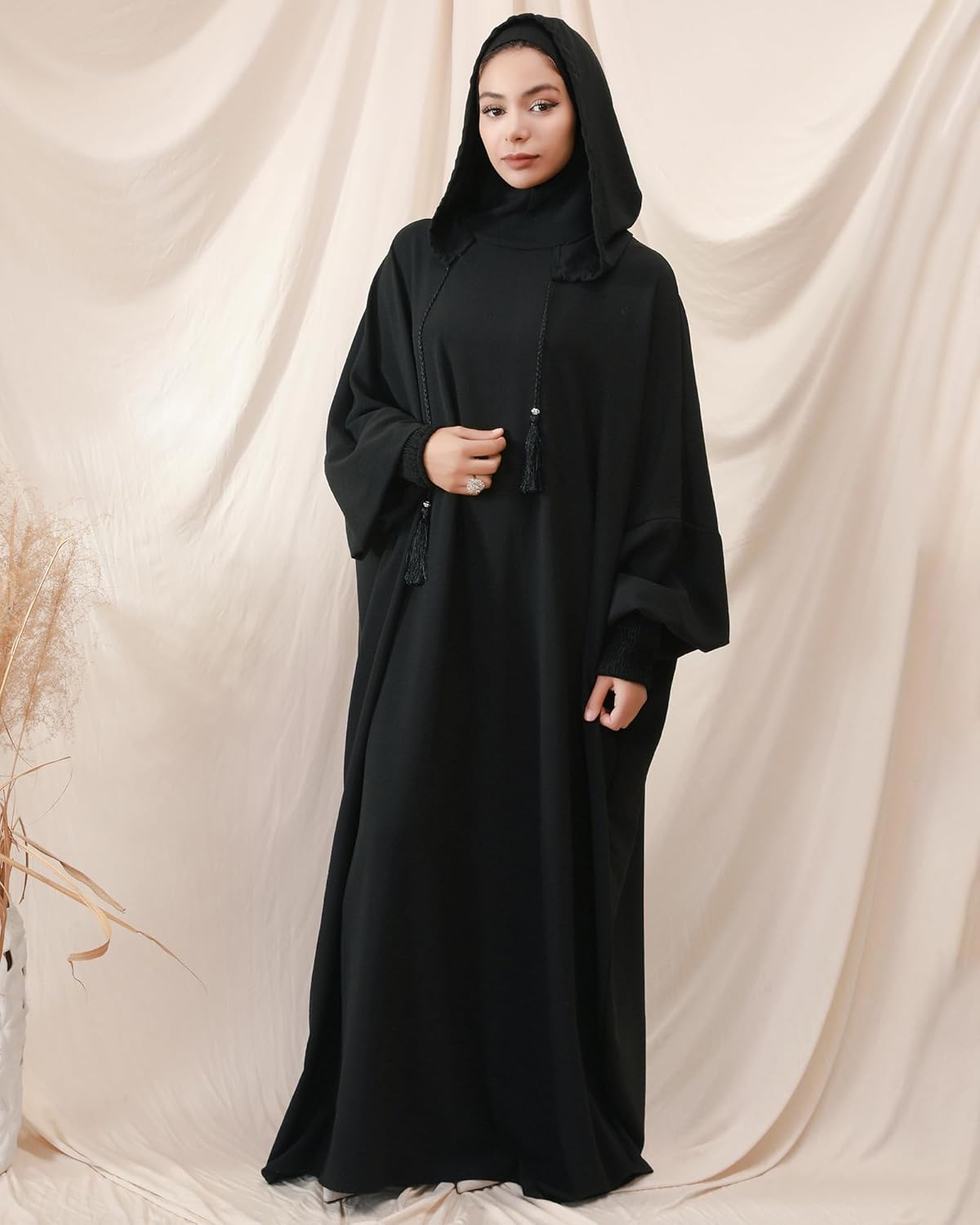 Abaya with Hat - Muslim Abaya Dress for Women Comfortable & Versatile for Travel & Prayer