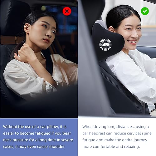 Miniatura 8 de Really Useful - Almohada para reposacabezas de automóvil, almohada para dormir con correa ajustable, 100% espuma viscoelástica y funda extraíble