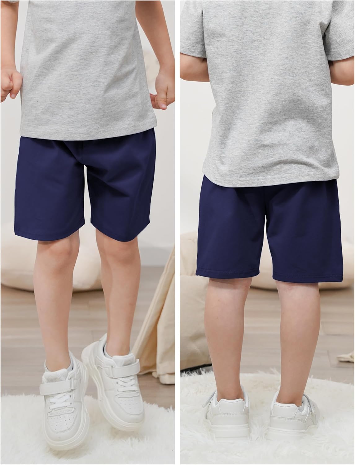 Resinta 4 Pack Toddler Boy Cotton Shorts Boys Casual Shorts Pull-on Shorts Soft Baby Boy Shorts for Summer - Image 2