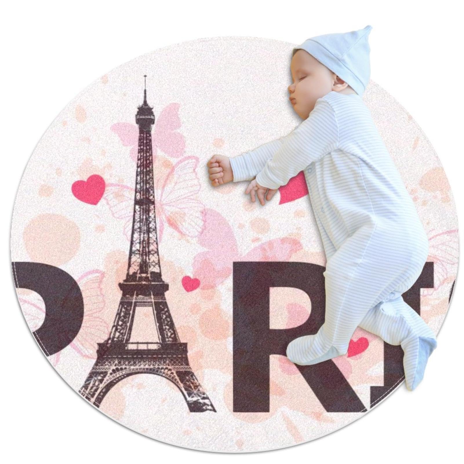 Tapis de bain tour Eiffel rose pour apporter une ambiance douce et poétique