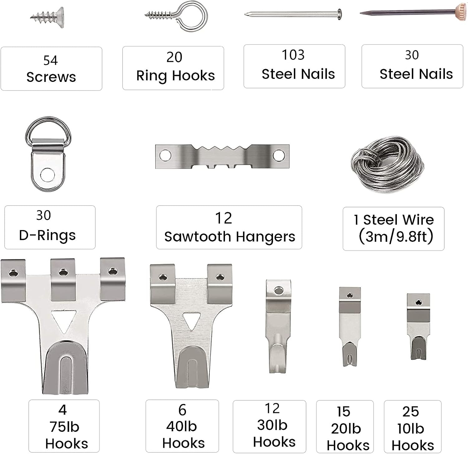 Picture Hanging Strips Heavy Duty,24-works(48Strips) Picture Canvas Hanger No Nails,46 x 16mm Photo Frame Stickers for Wall,Damage Free Adhesive Poster Refill Mounting Strips - Image 3