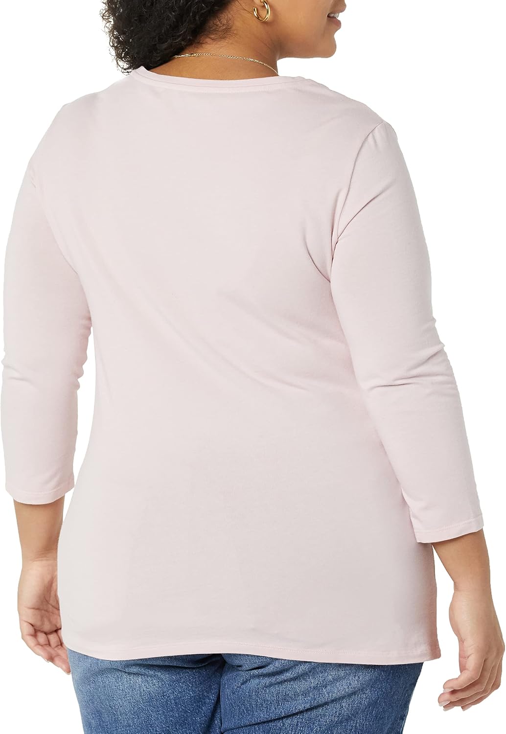 Amazon Essentials Women's Classic-Fit 3/4 Sleeve V-Neck T-Shirt (Available in Plus Size), Multipacks