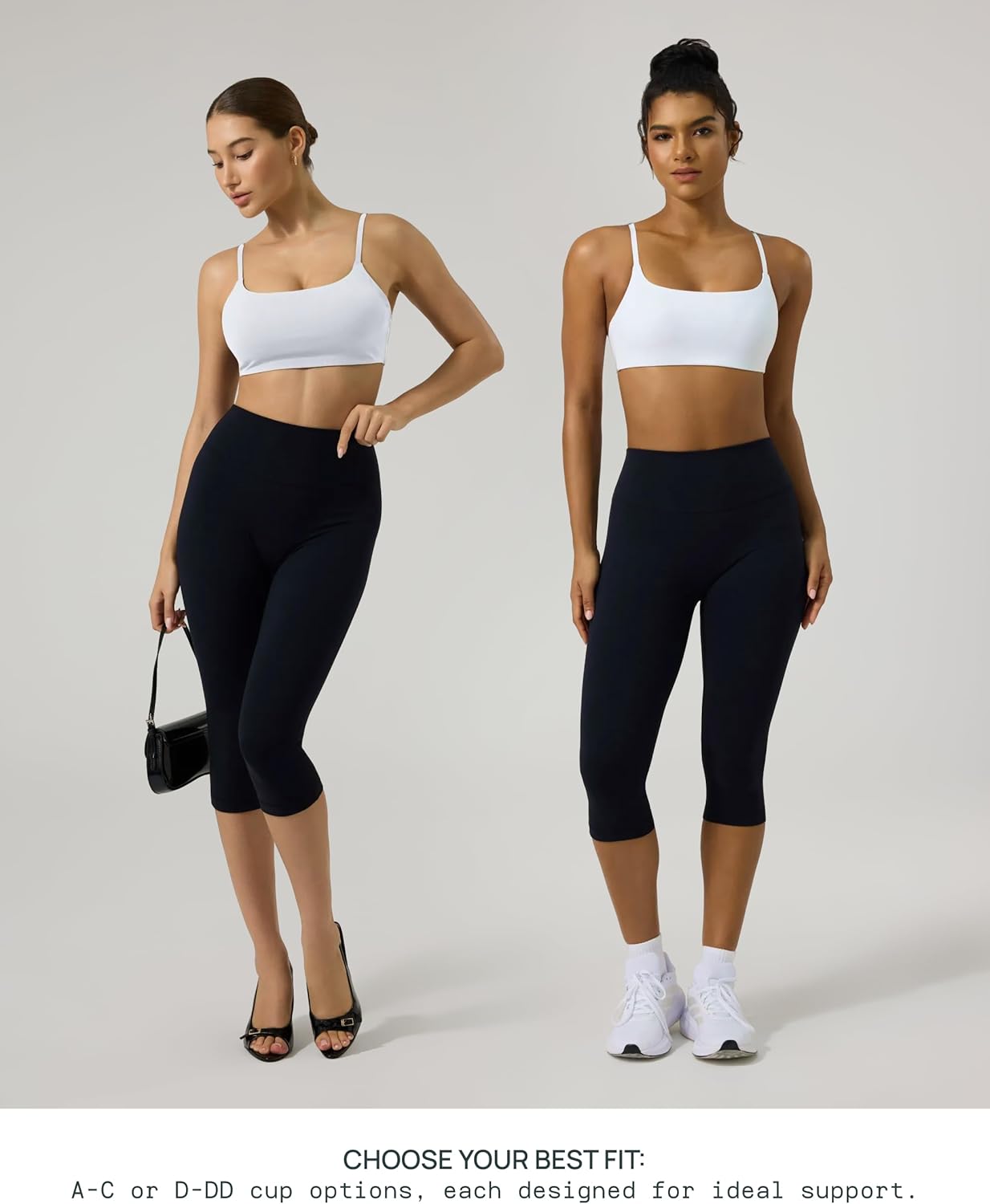 PAVOI ACTIVE Low Square Neck Sports Bra - Adjustable Thin Straps Workout Square Neck Bra for Women Removable Pads - FlexFlow