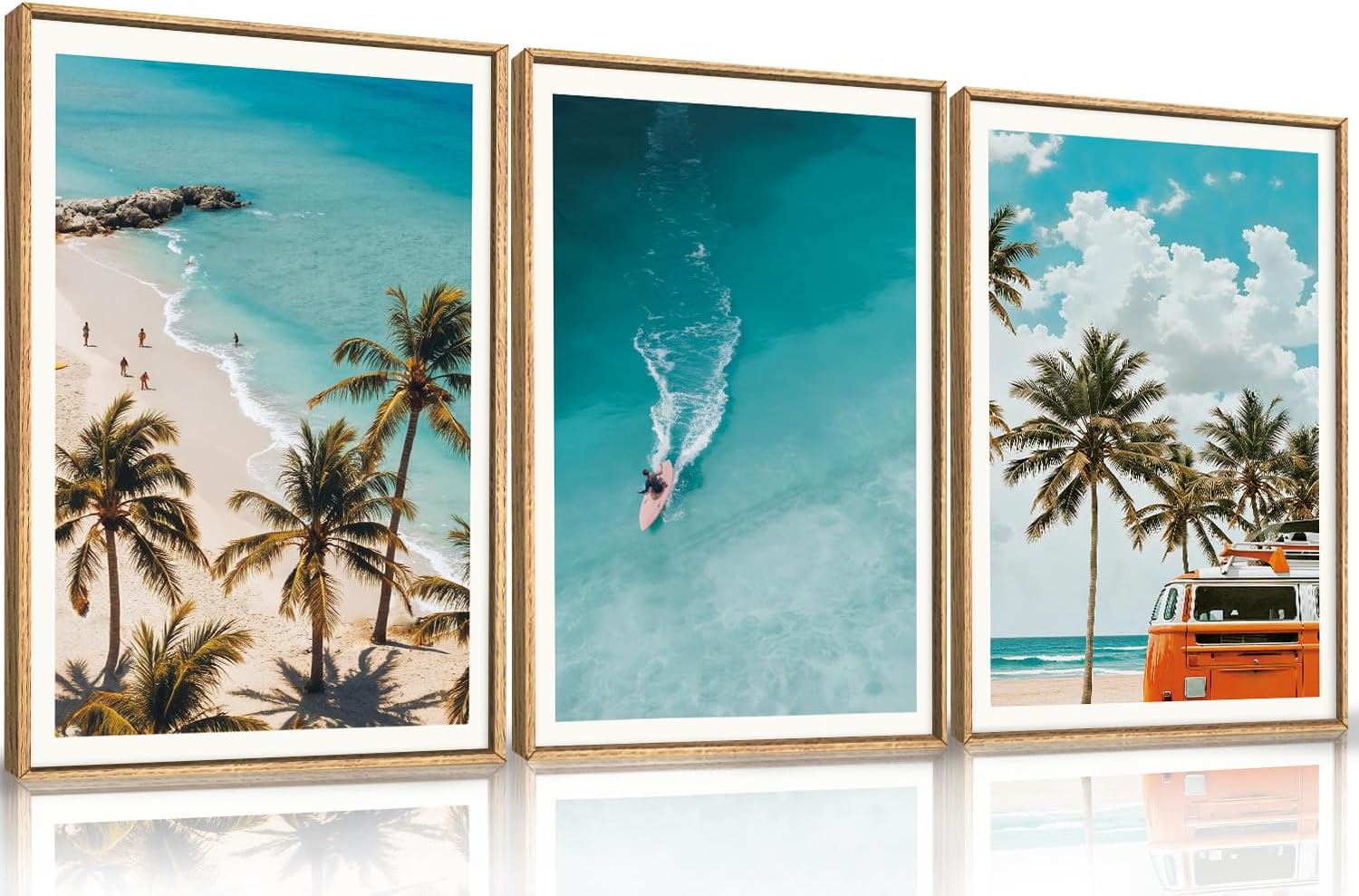 LHIUEM Large Nature Surfboard Beach Framed Canvas Wall Art,Modern Ocean Surfing Wall Decor,Palm Trees Wall Painting,Sunmmer Picture Artwork for Living Room,Bedroom,Dining Room,Office -16″x24″x3 LHIUEM Large Nature Surfboard Beach Framed Canvas Wall Art,Modern Ocean Surfing Wall Decor,Palm Trees Wall Painting,Sunmmer Picture Artwork for Living Room,Bedroom,Dining Room,Office -16″x24″x3