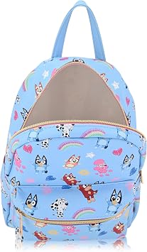 Fast Forward Bluey Backpack for Boys, Girls, Women, Men, Unisex | Cute PU Leather 10 Bluey Mini Backpack Purse Shoulder Purse | Bluey Bag and Bluey Accessories