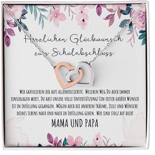 Abschluss 2025 14K Weißgold Halskette Geschenk zum bestandene…
