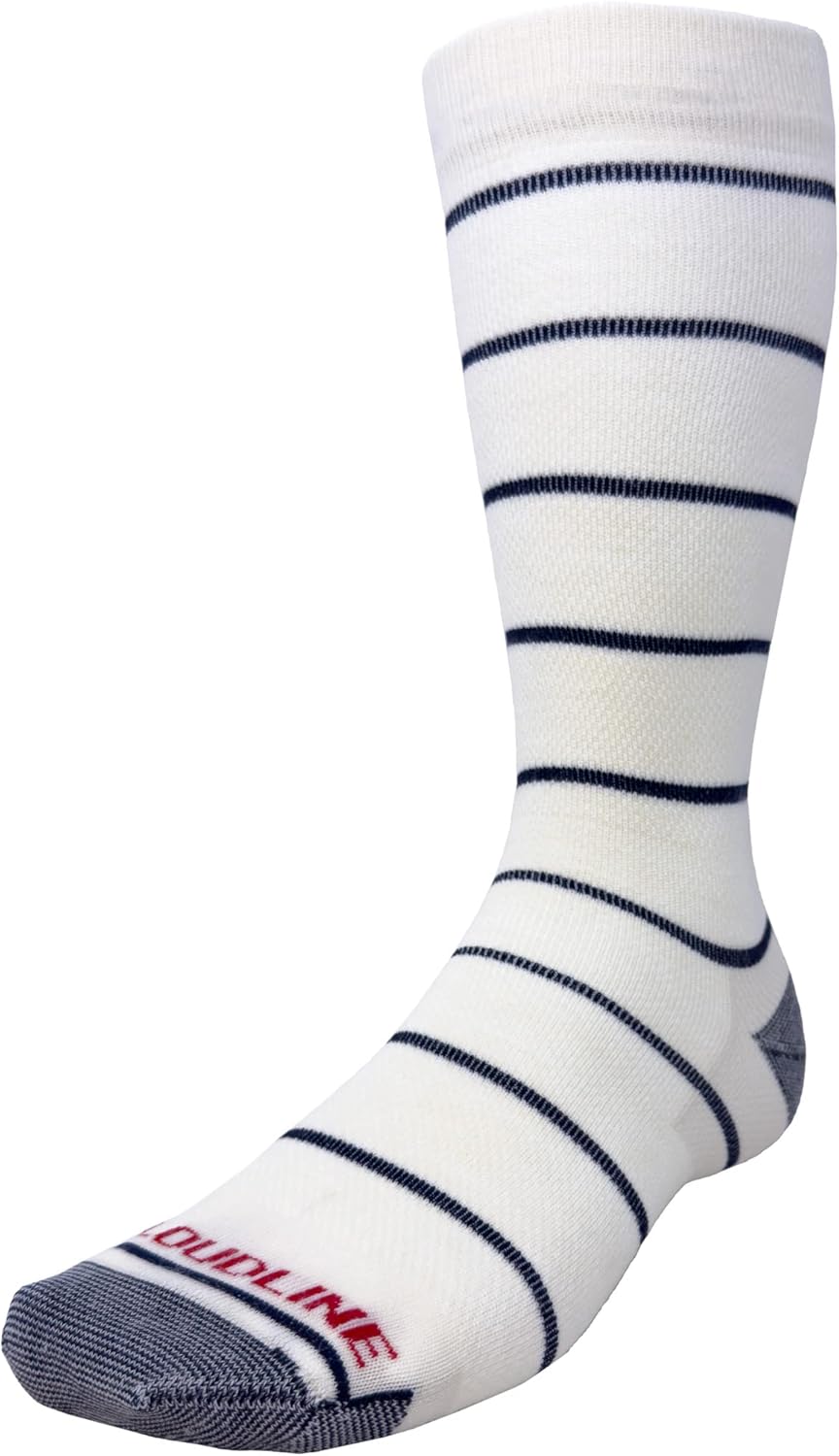 CloudLine - Merino Wool UL Graduated Compression Socks - Merino Wool, Seamless Toe, Thin, Moisture Wicking, Anti-Blister