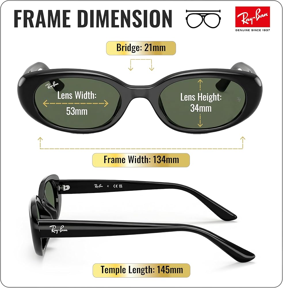 Amazon.com: Ray-Ban RB4441D Bio-Based Pillow Shape Non-Polarized