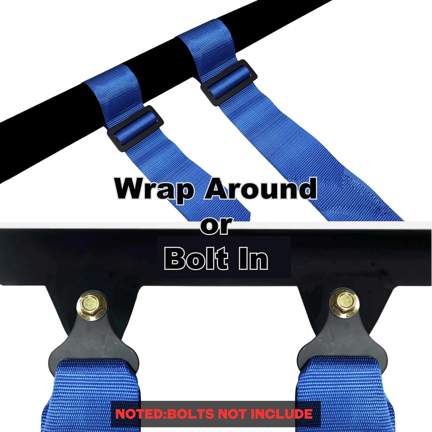 Universal 3" 4 Point Harness with Quick Release Lever Latch Buckle Racing Harness for SxS UTV RZR,Off-Road Use Only