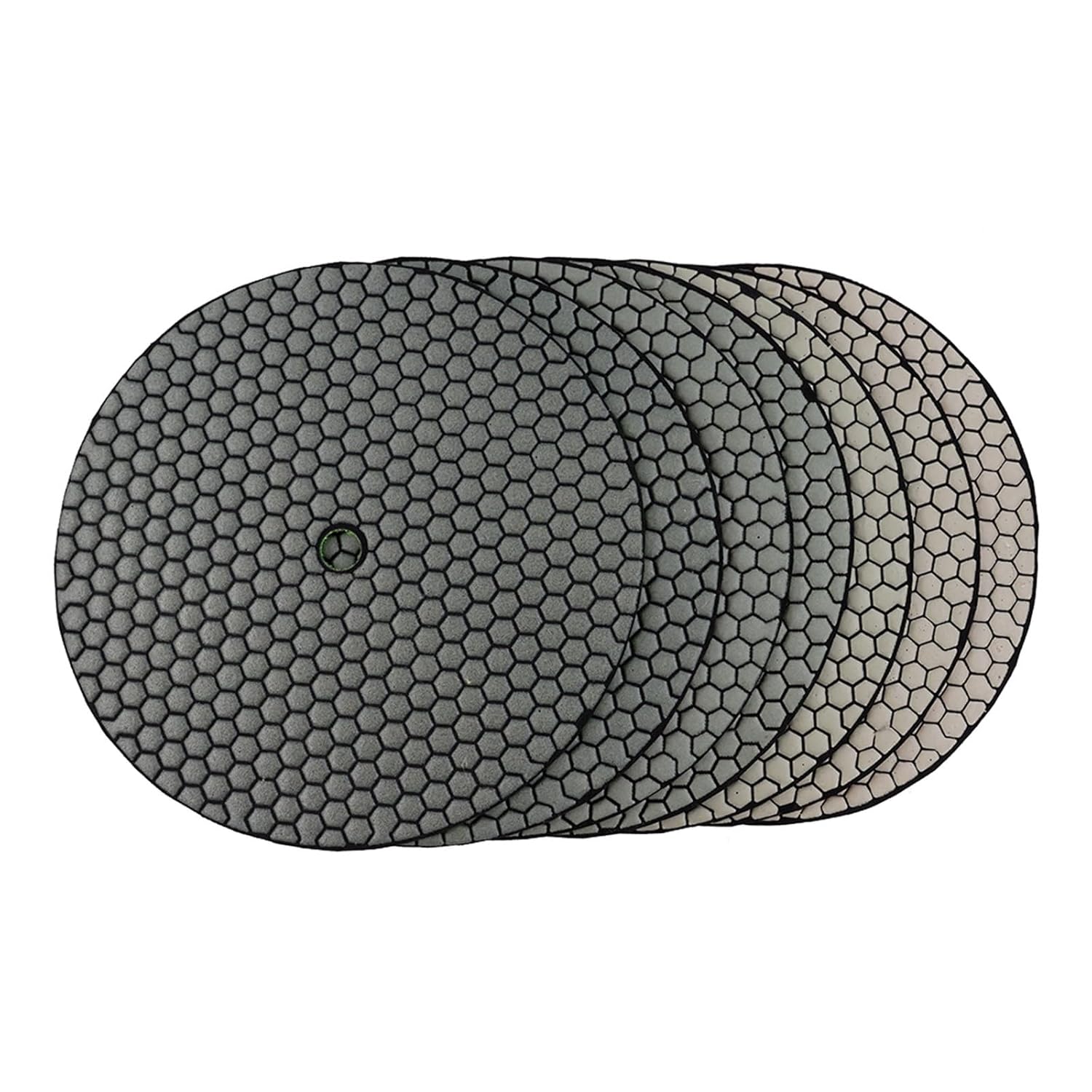 7PCS/Set 9 Inch Diamond Dry Polishing Pad Sharp Flexible 225mm Pads for Granite Marble Stone Concrete Sanding Disc(Mix 7 Grits_7 PCS_9 INCHES)