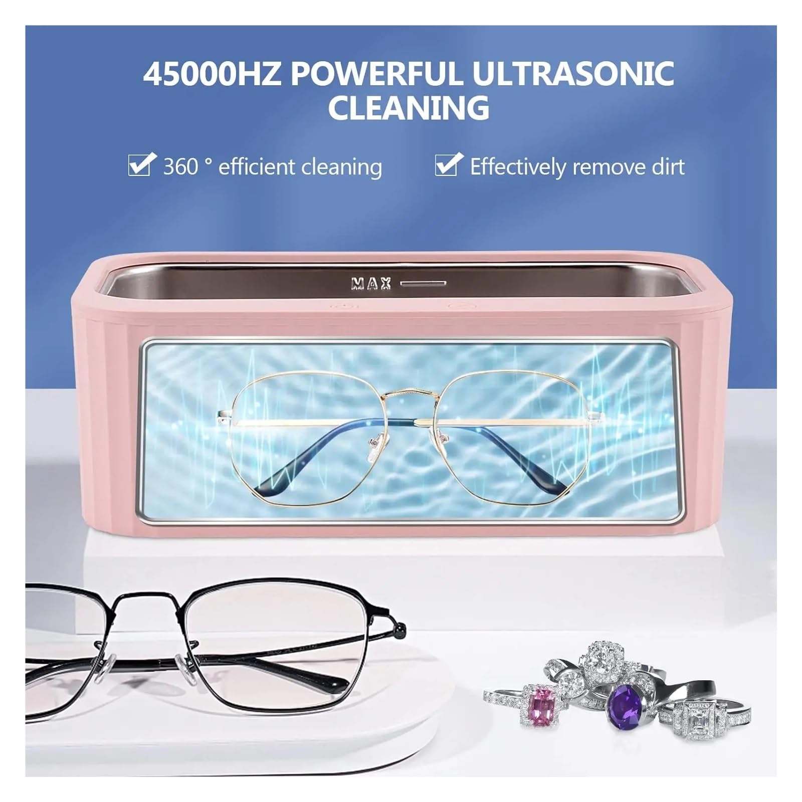 Amazon | 超音波洗浄機 400ML 45KHz プロフェッショナル超音波洗浄機 4