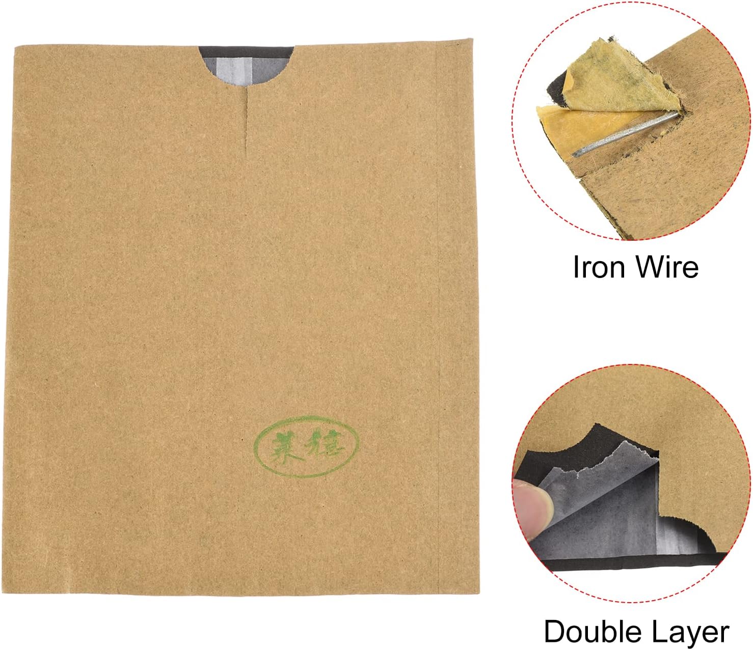 MECCANIXITY Fruit Protection Bags 18x15cm Paper Rectangle Fruit Cover Bags for Fruit Flower Protecting Yellow/White Pack of 100 image 4