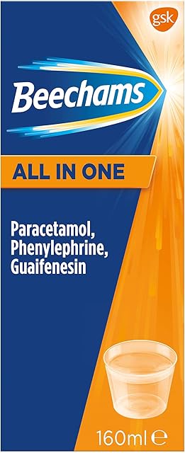 Beechams Cold & Flu Liquid, Cough & Congestion Relief Medicine with Paracetamol, All in One Liquid, 160 ml