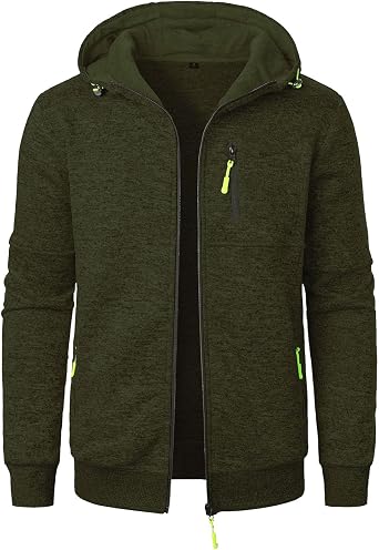 Generic Hoodies For Men Casual Long Sleeve Drawstring Zip Up Pullover Sweatshirts Fashion Sport Hooded Jacket Coats 2024