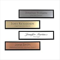 Vista 4 de Letrero ejecutivo de puerta de dos tonos, placa de identificación personalizada grabada con láser de 2 x 8 para oficina de negocios, Airbnb, cinta