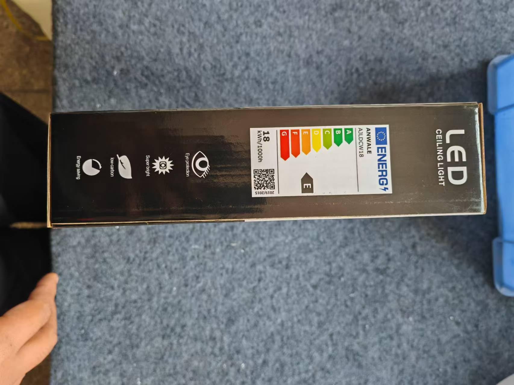 ANWALE 2 Stück Deckenlampe LED, 4000K, 18W, 1800LM Küchenlampe, Flach, IP44 Wasserdicht Badezimmer Lampe, 22x2.3cm Deckenleuchten