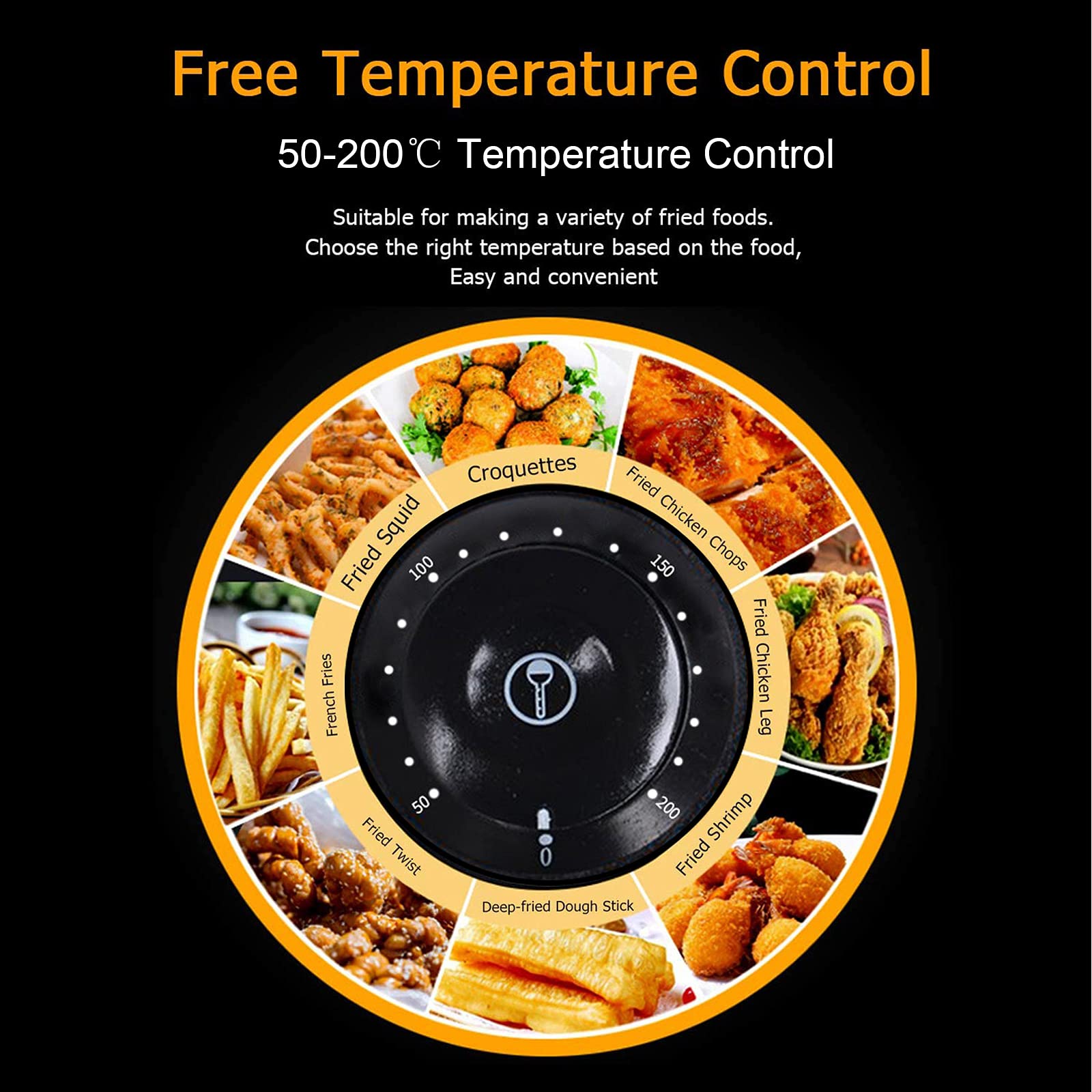 Freidora eléctrica de 6 l/6 l + 6 l, freidora comercial con cesta, con control de temperatura y temperatura, para uso comercial y doméstico (6 l)