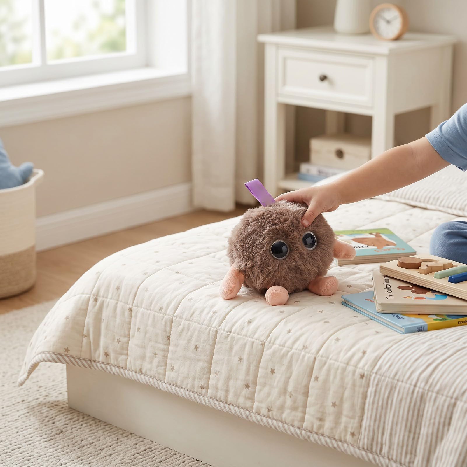 Yctze 8x10cm Juguete de Peluche Gato Inteligente AI para Niños de Aprendizaje y Apoyo Emocional Diálogo Interactivo Multilingüe con Baterí 1000MAH Carga USB Tipo C Compatible