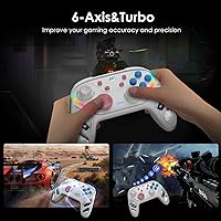Vista 7 de BINBOK GEMINI Switch Controller, Wireless Switch Pro Controller for SwitchSwitch LiteSwitch OLED, Hall Effect Joystick Wireless RGB Remote Gamepad