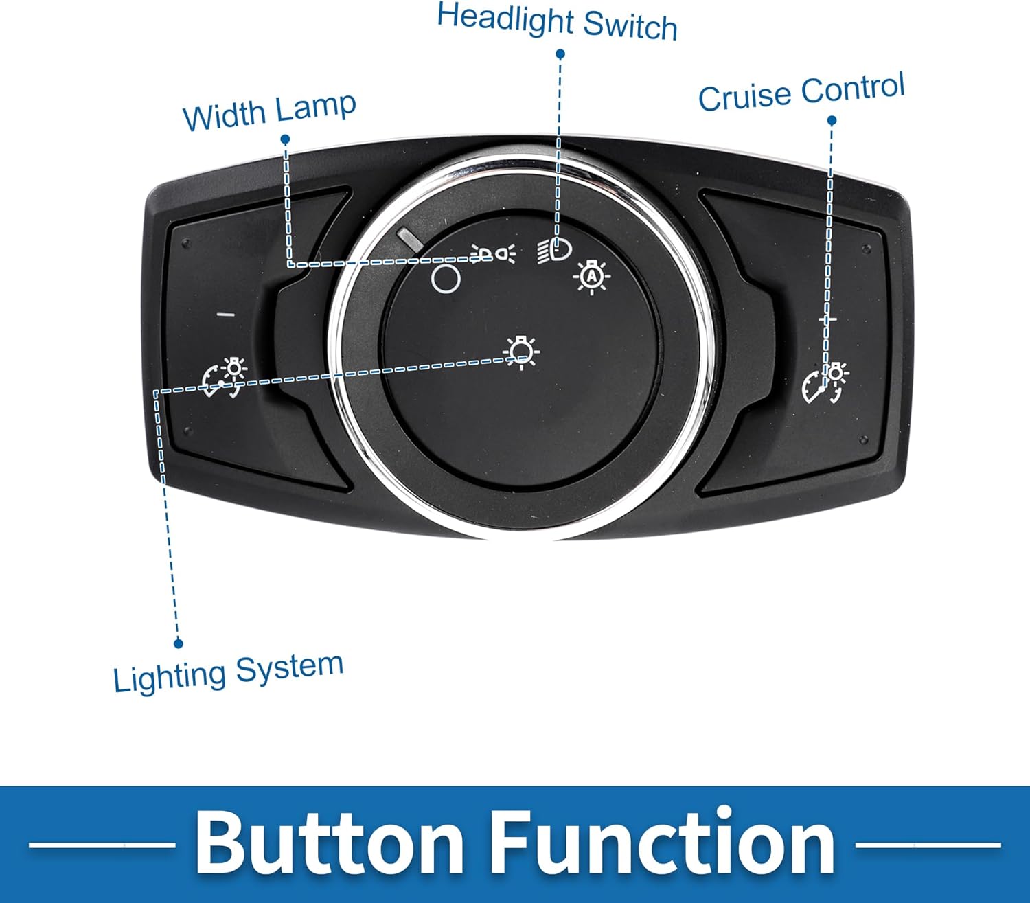 No.CV6Z11654K/HLS1569/HL7594/HLSB10200/S10436/SW10800/SW6864/1S13818 Headlight Switch for Ford C-Max 2013-2018 Headlamp Dimmer Switch Black