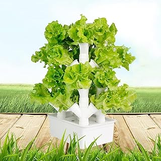 Hydrokultur-Turm-Anbausystem, Garten-Hydrokultur-Anbausystem, Vertikaler Turm, Gemüsepflanzenturm, Geschenk für Gartenliebhaber – Selbst Angebauter Salat, Kräuter,3columns