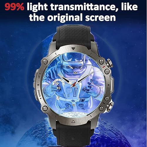 Miniatura 5 de Protector de pantalla solar compatible con Garmin Instinct 2X, 3 unidades Película protectora de pantalla de vidrio templado 9H compatible con