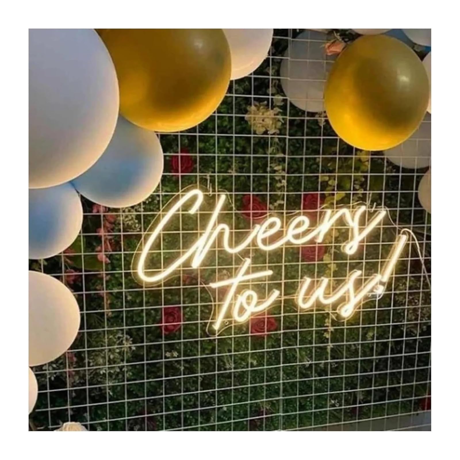 Insegna luminosa al neon Decorazione luminosa: Saluti a noi per insegne al per neon a LED, decorazioni per pareti con lettere per amanti