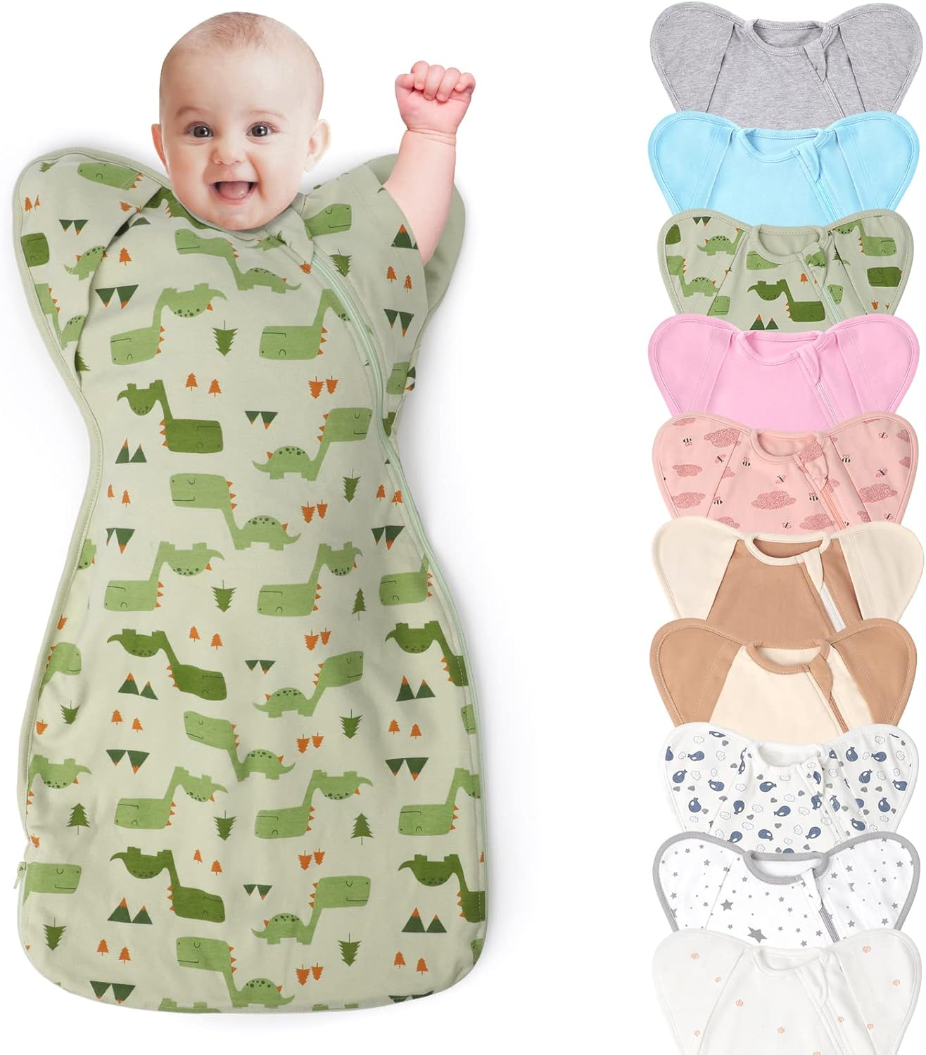 Knirose Swaddle Blanket Sleep Sack with Arms Up Design Help