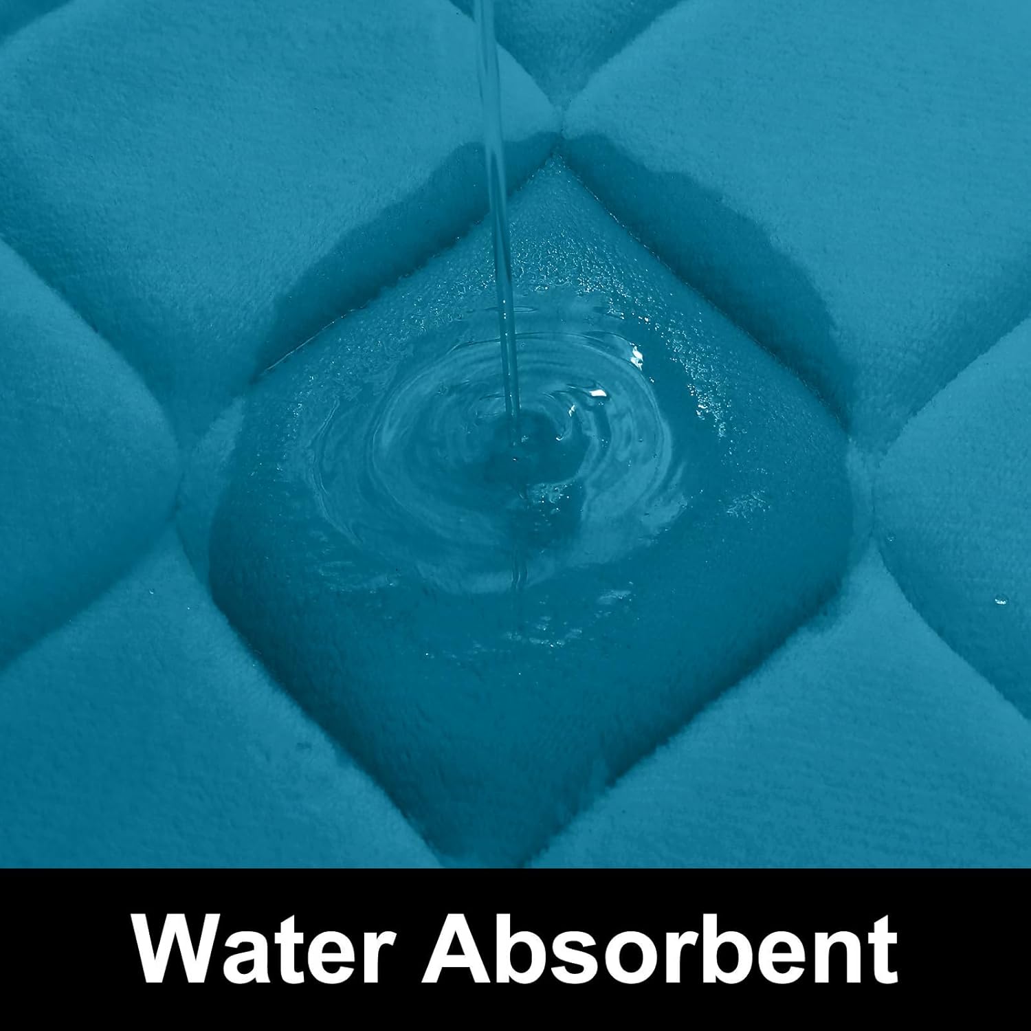 Colorxy Memory Foam Bathroom Rugs, Ultra Soft & Non-Slip Bath Mat, Water Absorbent and Machine Washable Bath Carpet Rug for Shower Bathroom Floor Rugs, 30''x20'', Peacock Blue