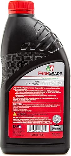 Miniatura 8 de PENN GRADE 1, 71176, Aceite monogrado de alto rendimiento Nitro 70, 1 cuarto de galón (paquete de 12)