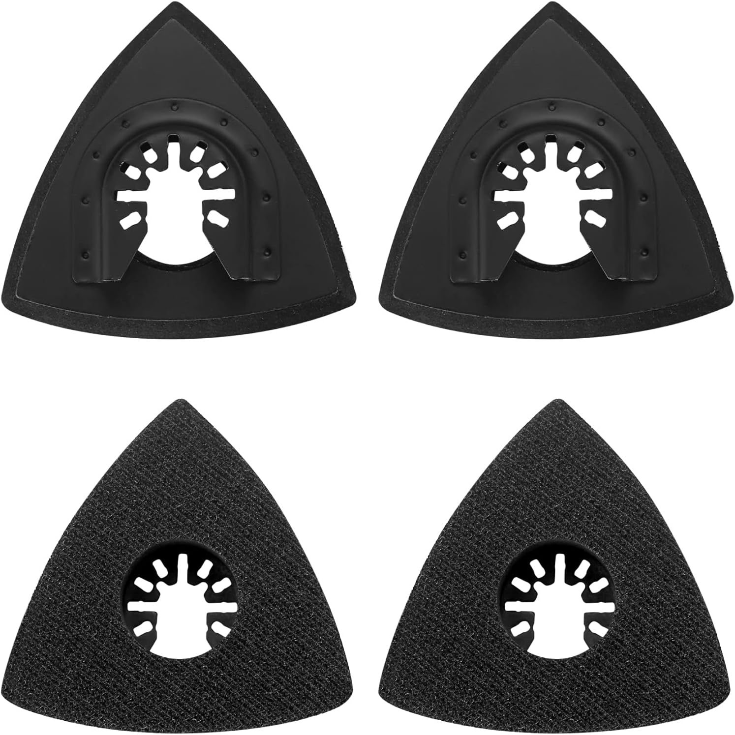 4 Pcs MultiTool Sanding Pads Accessories, 80mm Triangle Hook Loop