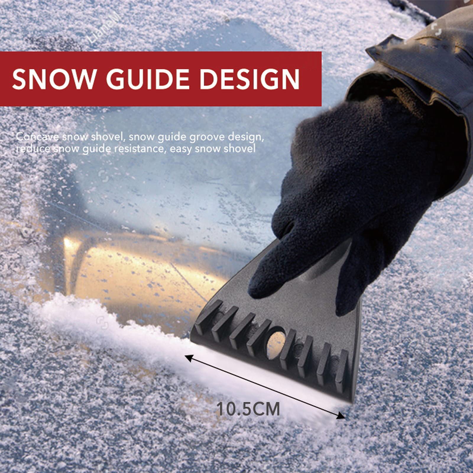 Brosse à Neige grattoir à Glace 23,2 Pouces Pelle à Neige avec grattoir à Glace, Petites Voitures, Paquet de 2