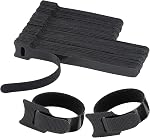 200 PCS Organisateur de câbles pour la gestion des câbles, Câblodistributeurs réutilisables pour les câbles, les fils, les appareils, les paillettes, le chargeur, l'ordinateur, PC, Électronique, 100 6 de pouce & 100 4 de pouce, noir