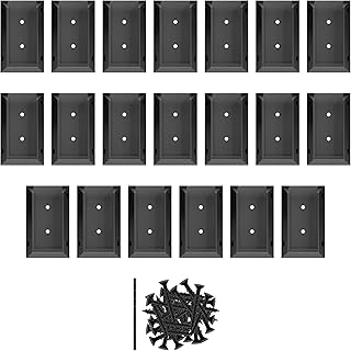 Deck Railing Bracket Connectors,20pcs Kit,2x4,Brackets for Connection of Wooden Deck or Handrail Railing Posts,Durable PP Plastic,Black (20)