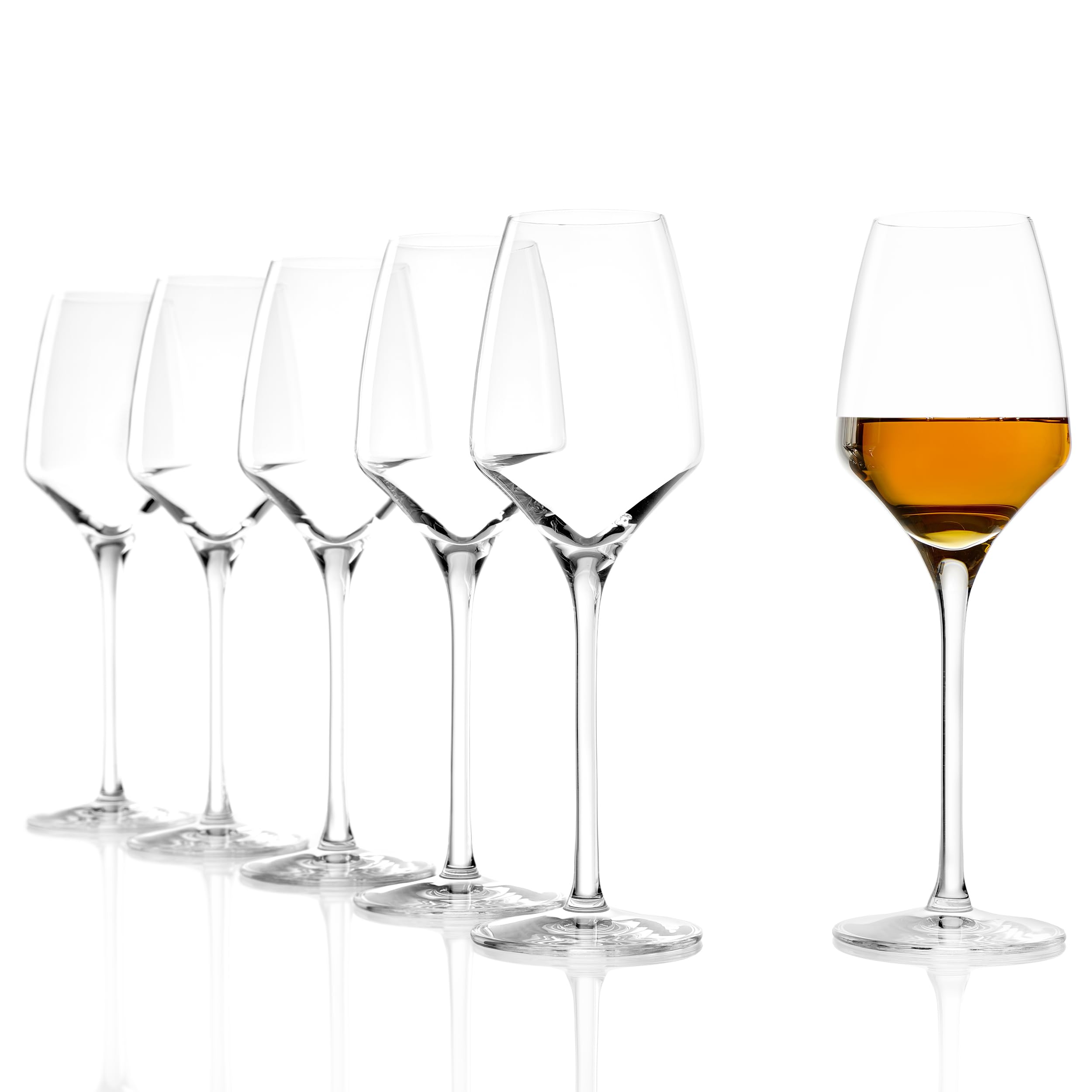 Copas para vino dulce Experience de Stölzle Lausitz, de 190 ml, juego de 6, imitan el vidrio soplado, aptas para lavavajillas.